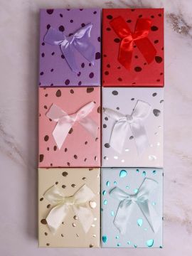 Подарочная коробка Прямоугольник 7х9х2,8см Конфетти микс 1/12