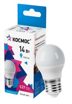 Лампа светодиодная 14W 4500K E27 220V GL45 шарик Космос 1/10/80