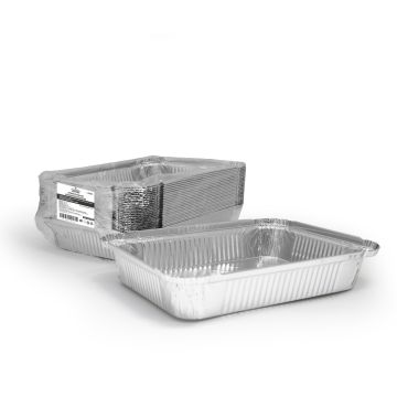 Касалетка алюминиевая 225х175/194х144мм 1040мл L-край (крышка 437625) 25/400