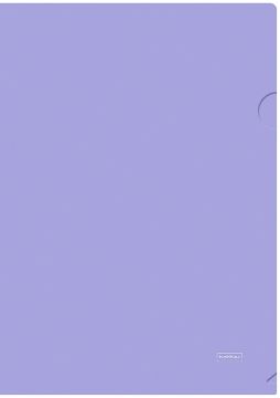 Папка-уголок А4 непрозр лаванда PASTEL Хатбер 0,18мм 1/20/400