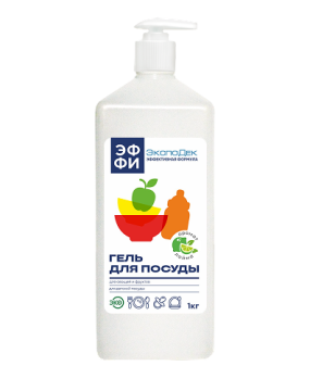 Средство жидкое для мытья посуды 1кг с дозатором Эффективная формула Лайм ЭФФИ (эксперт 2000) 1/15