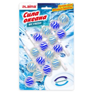 Освежитель WC (для туалета) твердый LAIMA 4х50г Сила океана 1/72