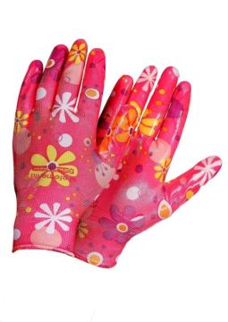 Перчатки спец садовые нейлон цветы  12/1200