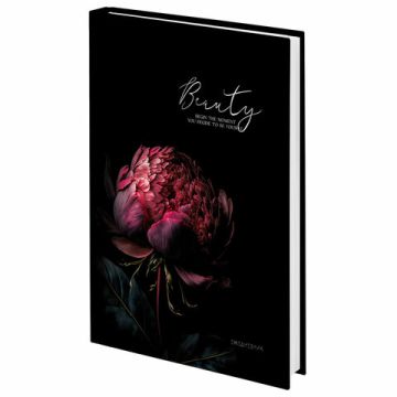 Ежедневник А5 145х215мм 160л недатир ламинированная обложка с фольгой STAFF Пион 1/18