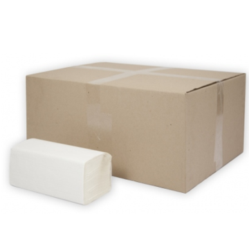 Полотенца бумажные 1сл 250л белые 22х23 V 25гр Терес Стандарт 1/20