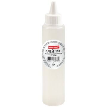 Клей канцелярский силикатный 110г BRAUBERG 1/72