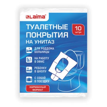 Покрытия на унитаз 1/16 сложения 10 штук 37х41см LAIMA 1/60