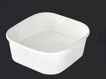 Контейнер бумажный 690мл 145х145х51мм крафт ламин OSQ SMART BOWL WHITE EDITION 690 (кр473564) 45/360