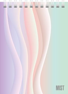 Блокнот 60л А6 110х145мм клетка гребень Хатбер Mist 1/72