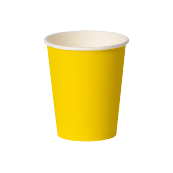 Стакан бумажный для горячего 250мл d-80 Желтый Ч 50/1000