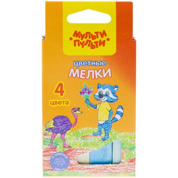 Мелки цветные 04шт круглые Мульти-пульти Енот в Австралии 1/45
