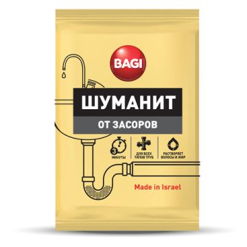 Порошок для прочистки труб Bagi Шуманит 70г 1/12/48