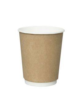 Стакан бумажный для горячего 250мл d-80мм 2сл крафт 20/400
