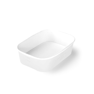 Контейнер бумажный 660мл 170х120х51мм крафт белый лам OSQ CASE BOWL WHITE (кр) 45/405 