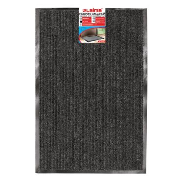 Коврик входной ворсовый влаго-грязезащитный ЛАЙМА 40х60см толщ 7мм черн 1/20