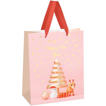 НГ Пакет подарочный мат лам фольга (18х23х10) Christmas tale MESHU 1/12