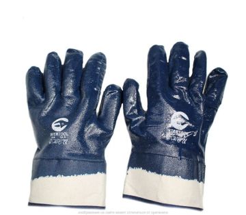 Перчатки нитрил Краги синие 12/288