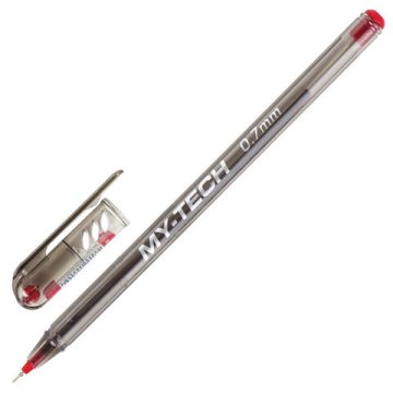Ручка шариковая масляная красная 0,35мм PENSAN My-Tech игольчатый узел 0,7мм 1/25