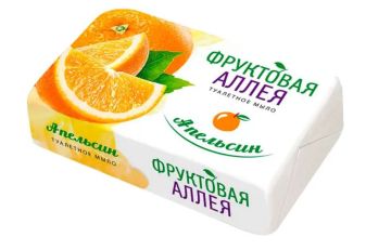 Мыло туалетное 90гр в обертке Фруктовая аллея Апельсин 1/8/104