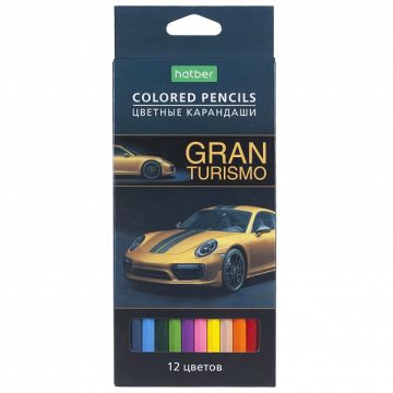 Карандаши цветные 12цв шестигранные с заточкой Gran Turismo ECO 1/12/240