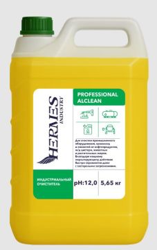 Средство жидкое сильнощелочное 5,65кг индустриальный очиститель PROFESSIONAL ALCLEAN Hermes Indas1/4
