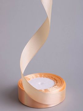 Лента атласная 25мм 25м бежевая 1/5