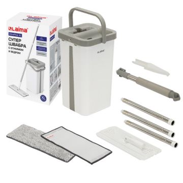 Набор для уборки ведро 12л/9л 2х камерное 2 насадки рукоятка 134-154см NeoMop XL LAIMA 1/4 