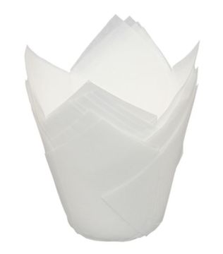 Форма бумажная Тюльпан белая d-50 h-80 250/4000