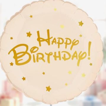 Шар фольгированный С днем рождения! d18 круг 1/10/500
