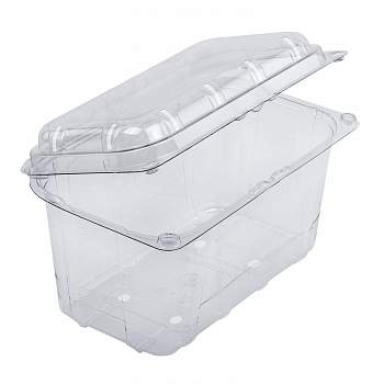 Контейнер с крышкой (189х117,8х110) КВК-1 300 ПЭТ для ягод и овощей 400/400