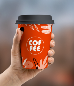 Стакан бумажный для горячего 250мл d-80 Оранжевый ЛАЙТ 50/1000