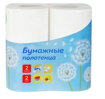 Полотенца бумажные бытовые рулон 2-сл (2х27,5м) OfficeClean 1/12