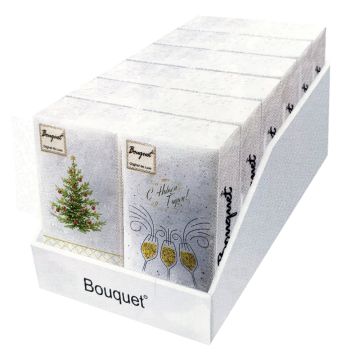 НГ Салфетки (33х33) 2-сл С Новым годом (20) 1/12