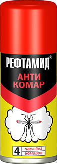 Репеллент аэрозоль от кровососущих насекомых и клещей Рефтамид 100мл Сибиар 1/24