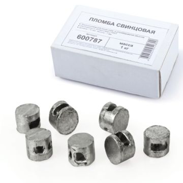 Пломбы свинцовые (210 штук), диам. 10мм, выс. 7мм, упаковка 1кг 1/1