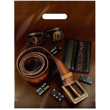 Пакет с вырубной ручкой (30х40)-30 Домино 50/1000