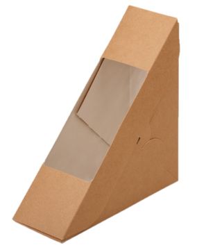 Контейнер бумажный Сэндвич бокс треугольный 126х126х61 OSQ SANDWICH 60 50/400 