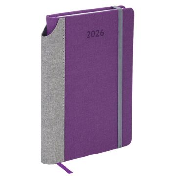 Ежедневник А5 138х213мм 2026 датир под кожу фиолетовый BRAUBERG Mosaic 1/20 