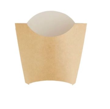 Коробка бумажная для картофеля фри 132х54х120мм крафт ламинированный ECO FRY L DoECO 50/1000