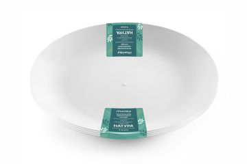 Набор тарелок d-170 глубокая белая (4шт) Натура 1/8