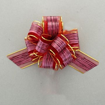 Бант-бабочка 5см Узор цвет красный 1/1000