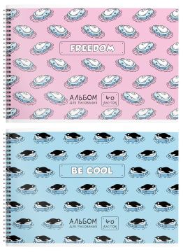 Альбом для рисования 40л А4 обложка мел карт спираль  Полный релакс Schoolformat 1/30