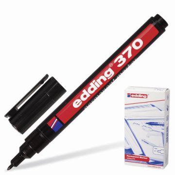 Маркер перманентный черный 1мм круглый наконечник EDDING 1/10/500 