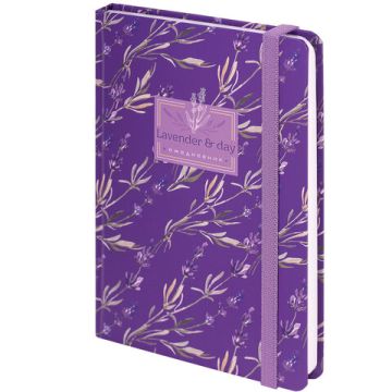 Ежедневник А5 145х203мм 128л недатир с резинкой BRAUBERG Лаванда 1/16