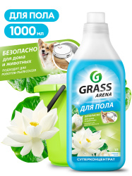 Средство жидкое 1л для мытья полов Arena Водяная лилия Грасс GRASS 1/8
