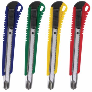 Нож канцелярский 9мм усиленный метал направляющиецвет ассорти STAFF Profit 1/30/480 