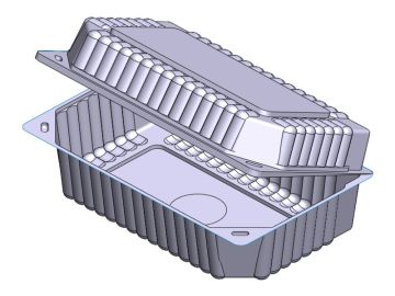 Контейнер с крышкой ПЭТ (216х137х85) К1.6 800/800 