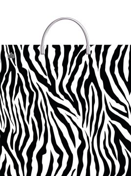 Пакет с пластмассовыми ручками (35х36)-85 Зебра Тико 10/100