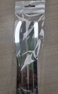 Одноразовый Нож пластиковый 200 мм металлик АВМ (6шт) 1/50