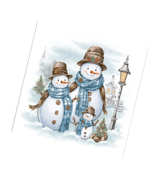 НГ Салфетки (33х33) 3-сл Дружная семья (20) 1/12